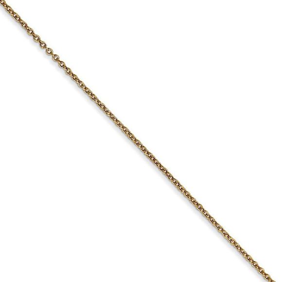 14k Yellow Gold, Alumni Small Elongated Number 10 Necklace - 18 Inch - Picture 2 of 6